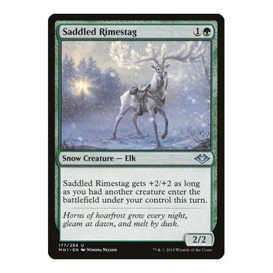 Saddled Rimestag (MH1) #177 Uncommon (Lightly Played) Modern Horizons Magic: The Gathering: 2019