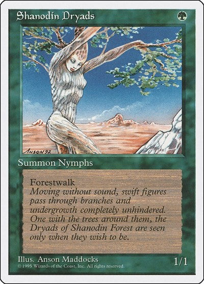 Shanodin Dryads (4ED) #271 Common (Heavily Played) Fourth Edition Magic: The Gathering: 1995