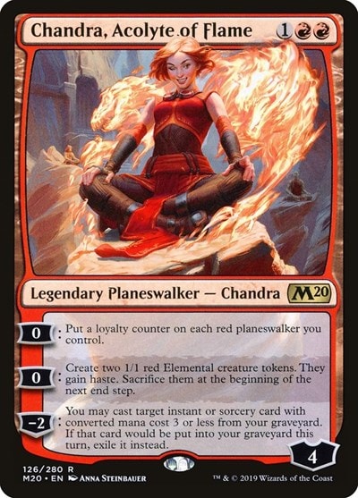 Chandra Acolyte of Flame (M20) #126 Rare (Lightly Played) Core Set 2020 Magic: The Gathering: 2019