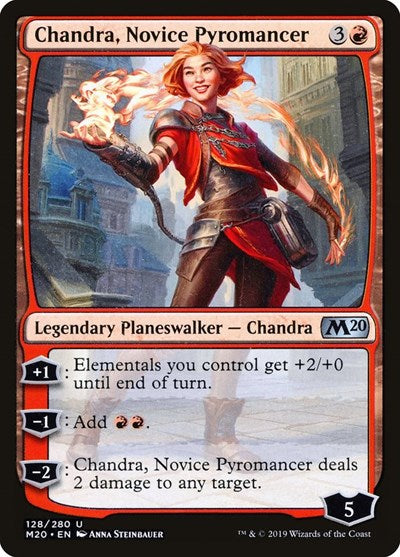 Chandra Novice Pyromancer (M20) #128 Uncommon (Lightly Played) Core Set 2020 Magic: The Gathering: 2019