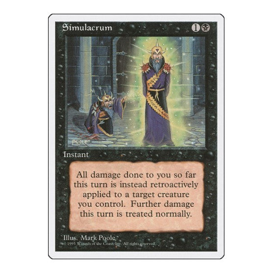 Simulacrum (4ED) #161 Uncommon (Moderately Played) Fourth Edition Magic: The Gathering: 1995