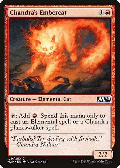 Chandras Embercat (M20) #129 Common (Foil Lightly Played) Core Set 2020 Magic: The Gathering: 2019