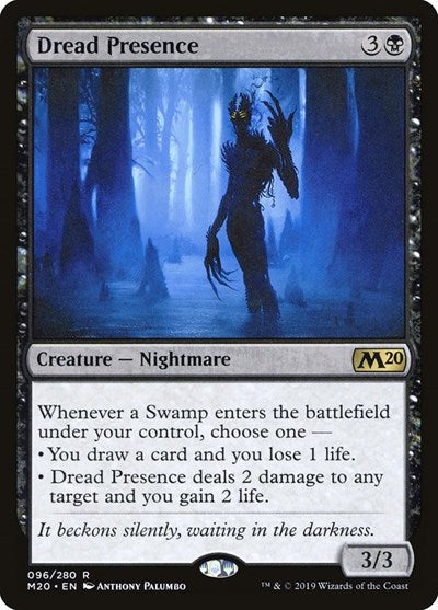 Dread Presence (M20) #96 Rare (Near Mint) Core Set 2020 Magic: 2019