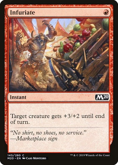 Infuriate (M20) #145 Common (Lightly Played) Core Set 2020 Magic: 2019
