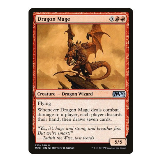 Dragon Mage (M20) #135 Uncommon (Lightly Played) Core Set 2020 Magic: The Gathering: 2019
