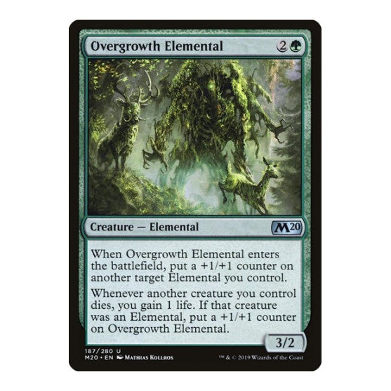 Overgrowth Elemental (M20) #187 Uncommon (Lightly Played) Core Set 2020 Magic: The Gathering: 2019
