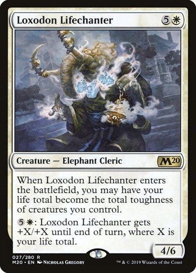 Loxodon Lifechanter (M20) #27 Rare (Lightly Played) Core Set 2020 Magic: The Gathering: 2019