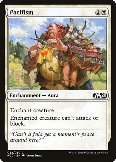Pacifism (M20) #32 Common (Foil Lightly Played) Core Set 2020 Magic: 2019