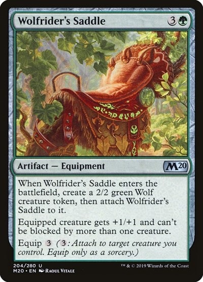 Wolfriders Saddle (M20) #204 Uncommon (Lightly Played) Core Set 2020 Magic: The Gathering: 2019
