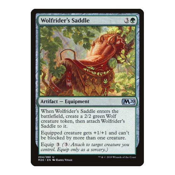 Wolfrider's Saddle (M20) #204 Uncommon (Lightly Played) Core Set 2020 Magic: The Gathering: 2019