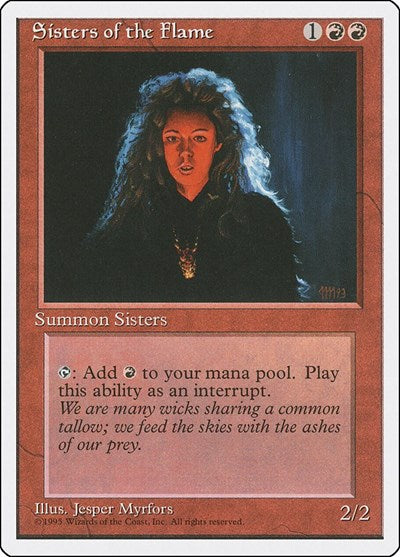 Sisters of the Flame (4ED) #221 Common (Lightly Played) Fourth Edition Magic: The Gathering: 1995