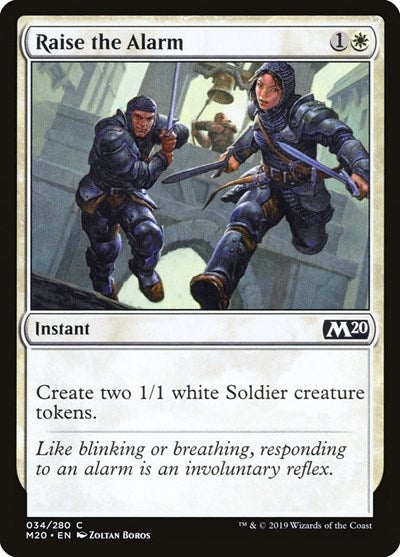 Raise the Alarm (M20) #34 Common Core Set 2020 Magic: The Gathering: 2019