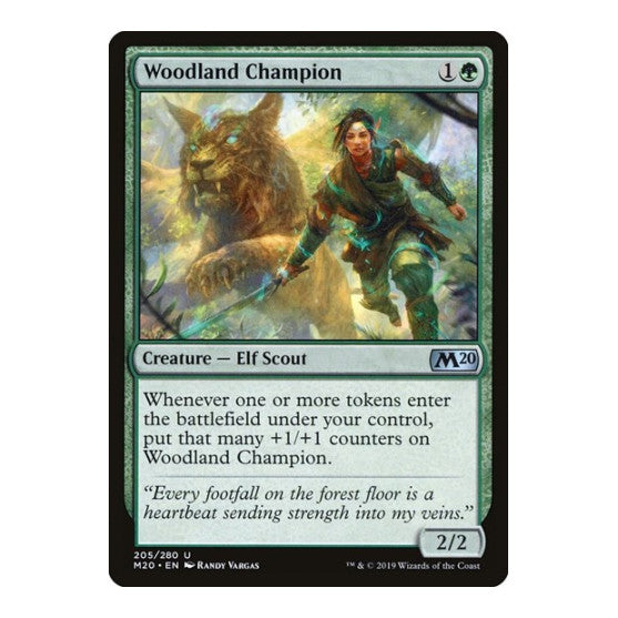 Woodland Champion (M20) #205 Uncommon (Lightly Played) Core Set 2020 Magic: The Gathering: 2019