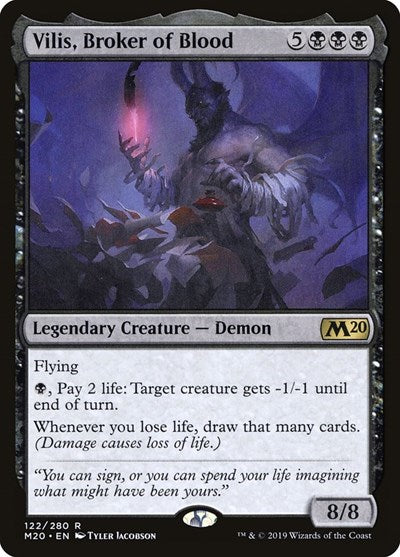 Vilis Broker of Blood (M20) #122 Rare (Near Mint) Core Set 2020 Magic: The Gathering: 2019