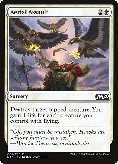 Aerial Assault (M20) #1 Common (Moderately Played) Core Set 2020 Magic: The Gathering: 2019