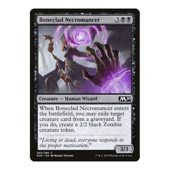 Boneclad Necromancer (M20) #93 Common (Lightly Played) Core Set 2020 Magic: The Gathering: 2019