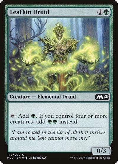 Leafkin Druid (M20) #178 Common (Moderately Played) Core Set 2020 Magic: The Gathering: 2019