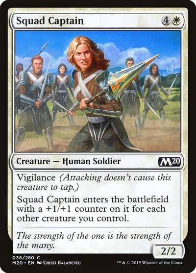 Squad Captain (M20) #38 Common (Lightly Played) Core Set 2020 Magic: The Gathering: 2019