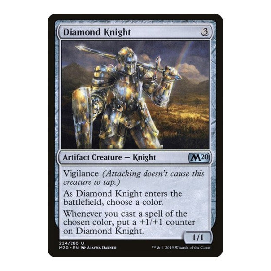 Diamond Knight (M20) #224 Uncommon (Lightly Played) Core Set 2020 Magic: The Gathering: 2019