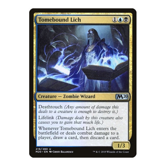Tomebound Lich (M20) #219 Uncommon (Lightly Played) Core Set 2020 Magic: The Gathering: 2019