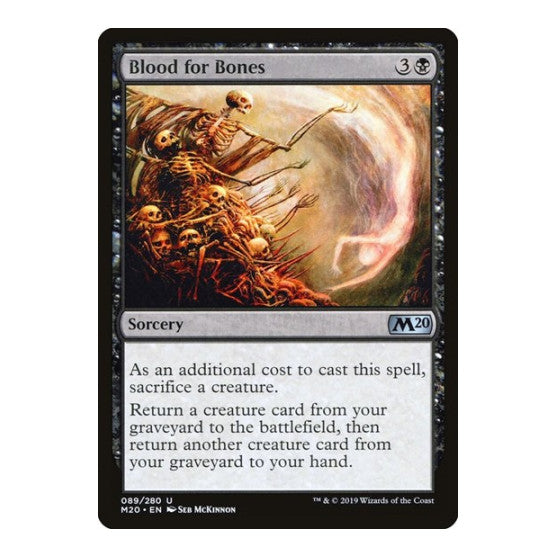 Blood for Bones (M20) #89 Uncommon (Lightly Played) Core Set 2020 Magic: The Gathering: 2019