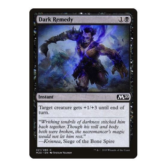 Dark Remedy (M20) #321 Common (Lightly Played) Core Set 2020 Magic: The Gathering: 2019
