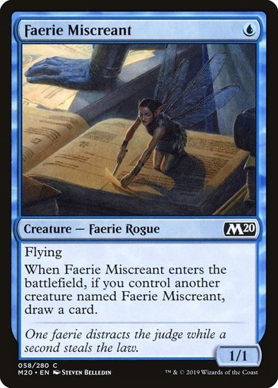 Faerie Miscreant (M20) #58 Common (Lightly Played) Core Set 2020 Magic: The Gathering: 2019