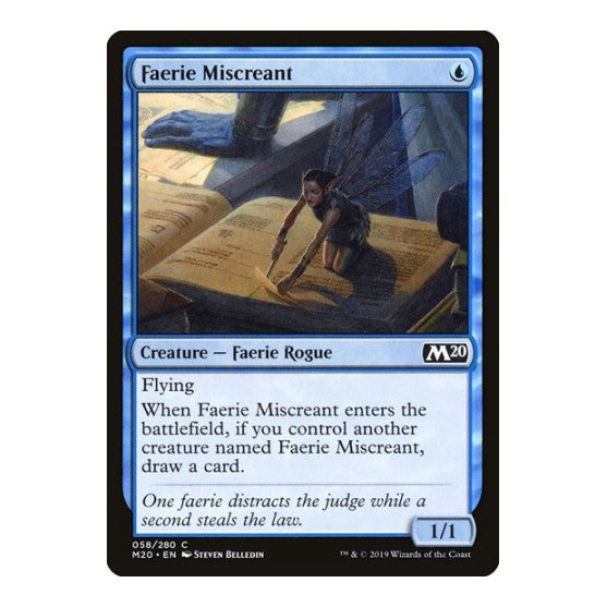Faerie Miscreant (M20) #58 Common (Lightly Played) Core Set 2020 Magic: The Gathering: 2019
