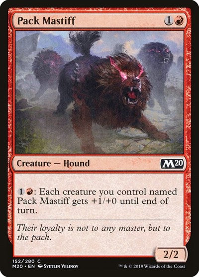 Pack Mastiff (M20) #152 Common (Foil Lightly Played) Core Set 2020 Magic: The Gathering: 2019
