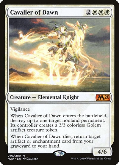 Cavalier of Dawn (M20) #10 Mythic Rare Core Set 2020 Magic: The Gathering: 2019