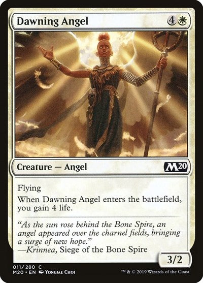Dawning Angel (M20) #11 Common (Lightly Played) Core Set 2020 Magic: The Gathering: 2019