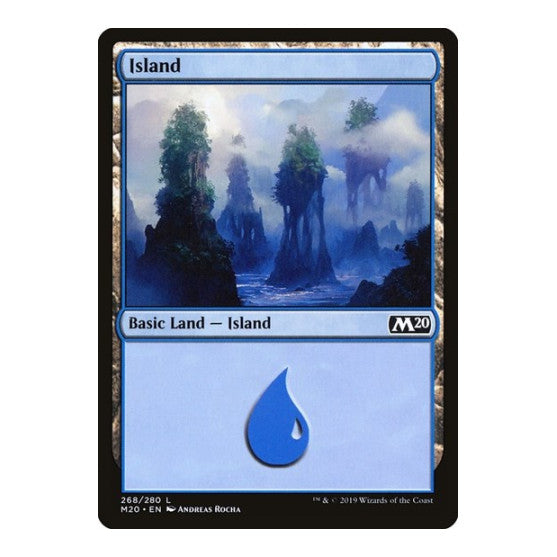 Island 268 (M20) #268 Land (Foil Lightly Played) Core Set 2020 Magic: The Gathering: 2019