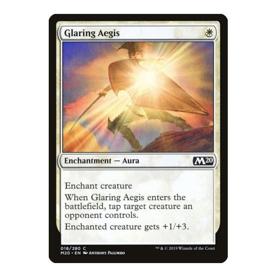 Glaring Aegis (M20) #18 Common (Lightly Played) Core Set 2020 Magic: The Gathering: 2019