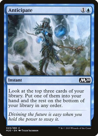 Anticipate (M20) #45 Common (Lightly Played) Core Set 2020 Magic: The Gathering: 2019