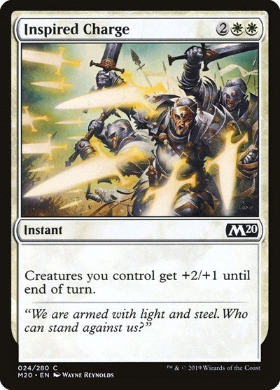Inspired Charge (M20) #24 Common (Lightly Played) Core Set 2020 Magic: The Gathering: 2019