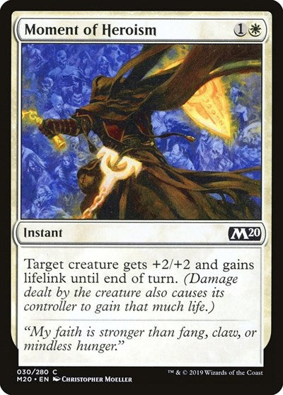 Moment of Heroism (M20) #30 Common (Lightly Played) Core Set 2020 Magic: 2019