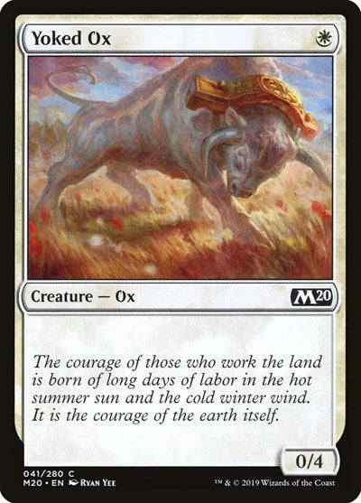 Yoked Ox (M20) #41 Common (Lightly Played) Core Set 2020 Magic: 2019