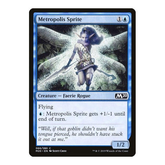 Metropolis Sprite (M20) #66 Common (Lightly Played) Core Set 2020 Magic: The Gathering: 2019
