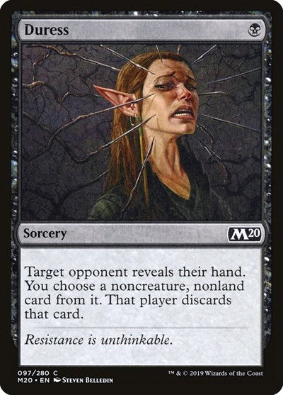 Duress (M20) #97 Common (Lightly Played) Core Set 2020 Magic: The Gathering: 2019