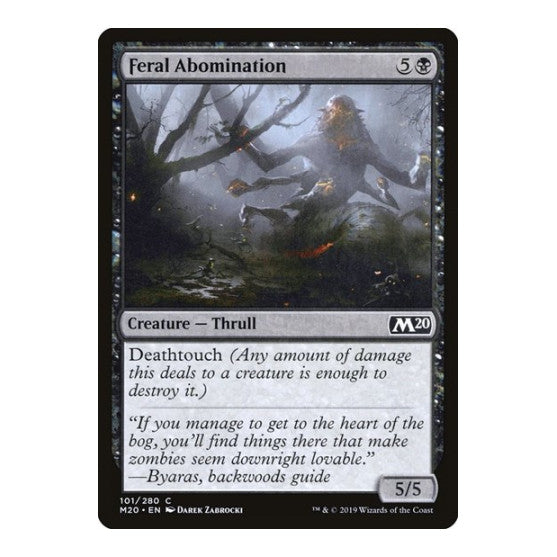 Feral Abomination (M20) #101 Common (Lightly Played) Core Set 2020 Magic: The Gathering: 2019