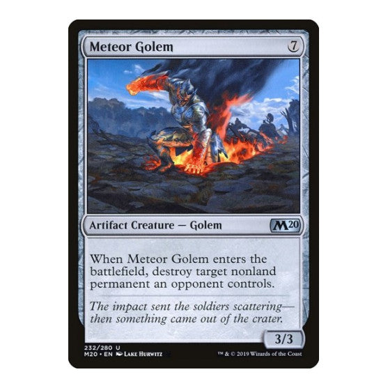Meteor Golem (M20) #232 Uncommon (Lightly Played) Core Set 2020 Magic: The Gathering: 2019
