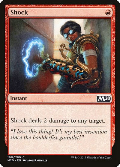 Shock (M20) #160 Common (Lightly Played) Core Set 2020 Magic: The Gathering: 2019