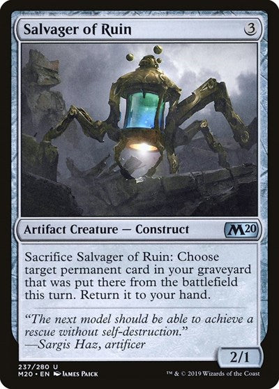 Salvager of Ruin (M20) #237 Uncommon (Lightly Played) Core Set 2020 Magic: 2019