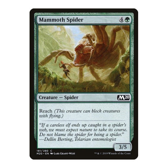 Mammoth Spider (M20) #181 Common (Lightly Played) Core Set 2020 Magic: The Gathering: 2019