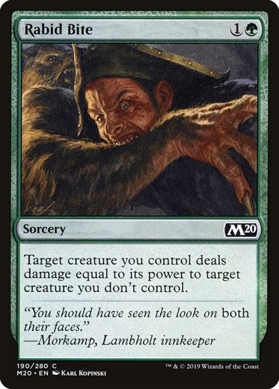 Rabid Bite (M20) #190 Common (Foil Lightly Played) Core Set 2020 Magic: The Gathering: 2019