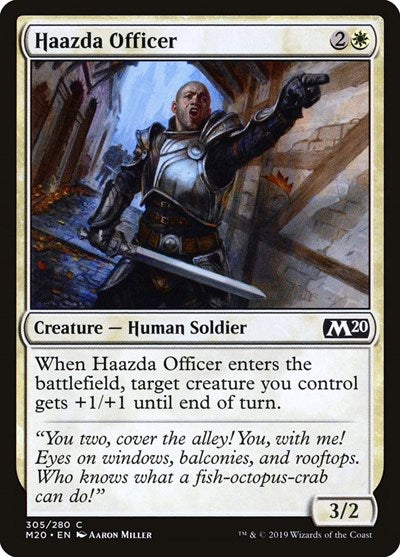 Haazda Officer (M20) #305 Common (Lightly Played) Core Set 2020 Magic: 2019
