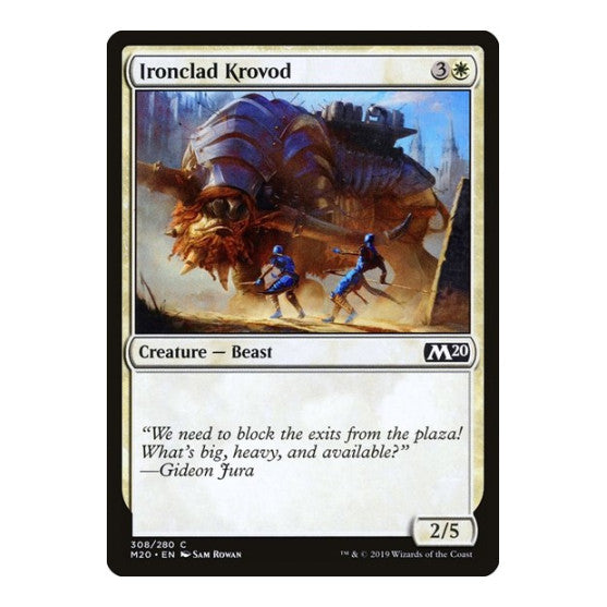 Ironclad Krovod (M20) #308 Common (Heavily Played) Core Set 2020 Magic: The Gathering: 2019