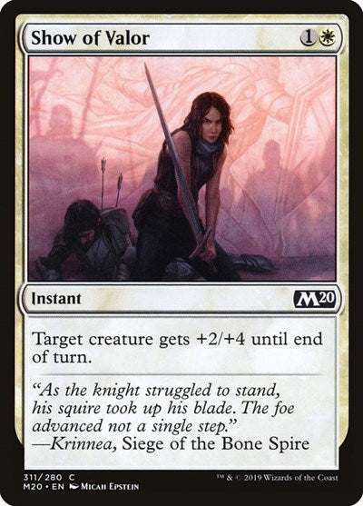 Show of Valor (M20) #311 Common Core Set 2020 Magic: The Gathering: 2019