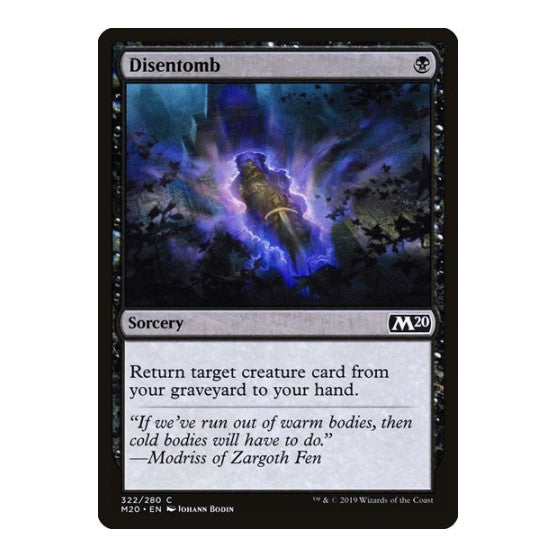 Disentomb (M20) #322 Common (Lightly Played) Core Set 2020 Magic: The Gathering: 2019