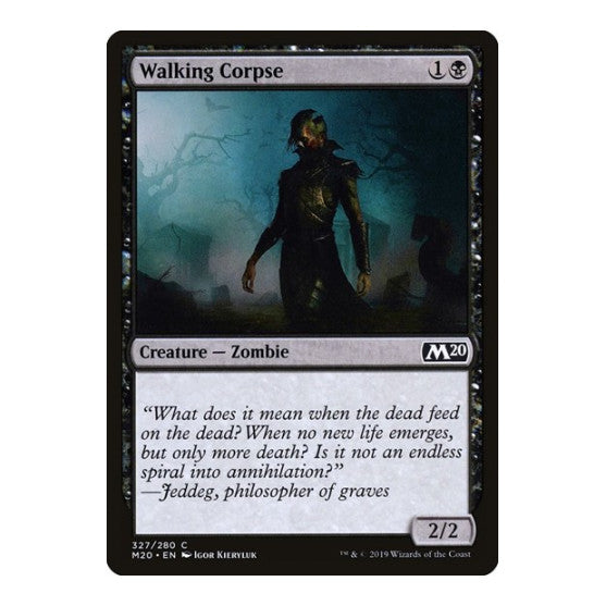 Walking Corpse (M20) #327 Common (Heavily Played) Core Set 2020 Magic: The Gathering: 2019